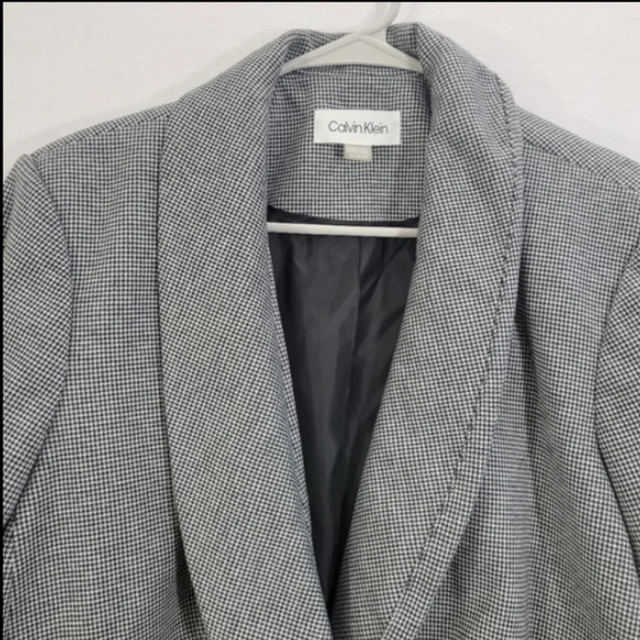 Calvin Klein Micro Houndstooth Jacket Blazer size 18 - Picture 3 of 9